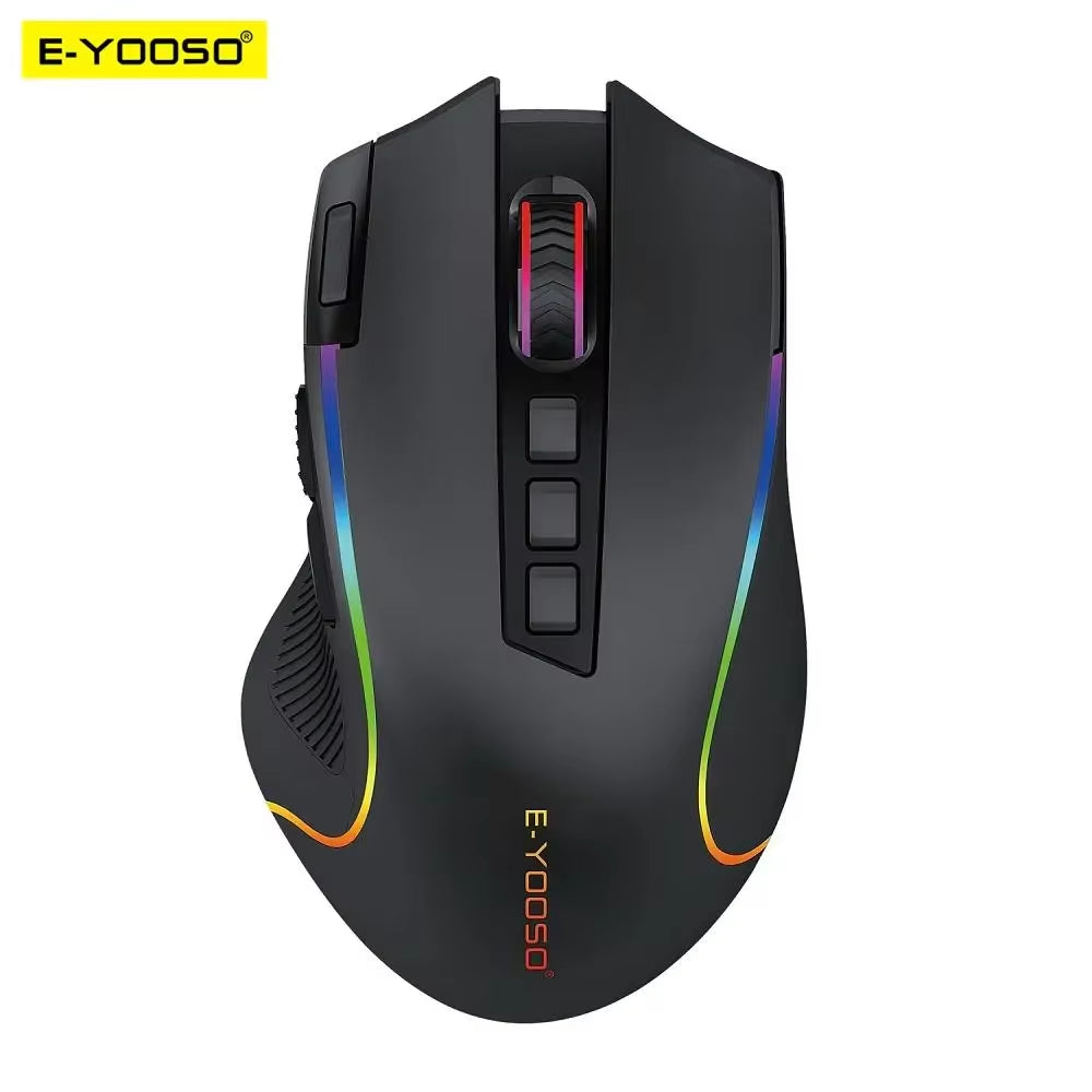 X-11 RGB USB 2.4G Wireless Gaming Mouse 4000 DPI 9 Buttons Programmable Ergonomic for Gamer Mice Laptop PC Computer