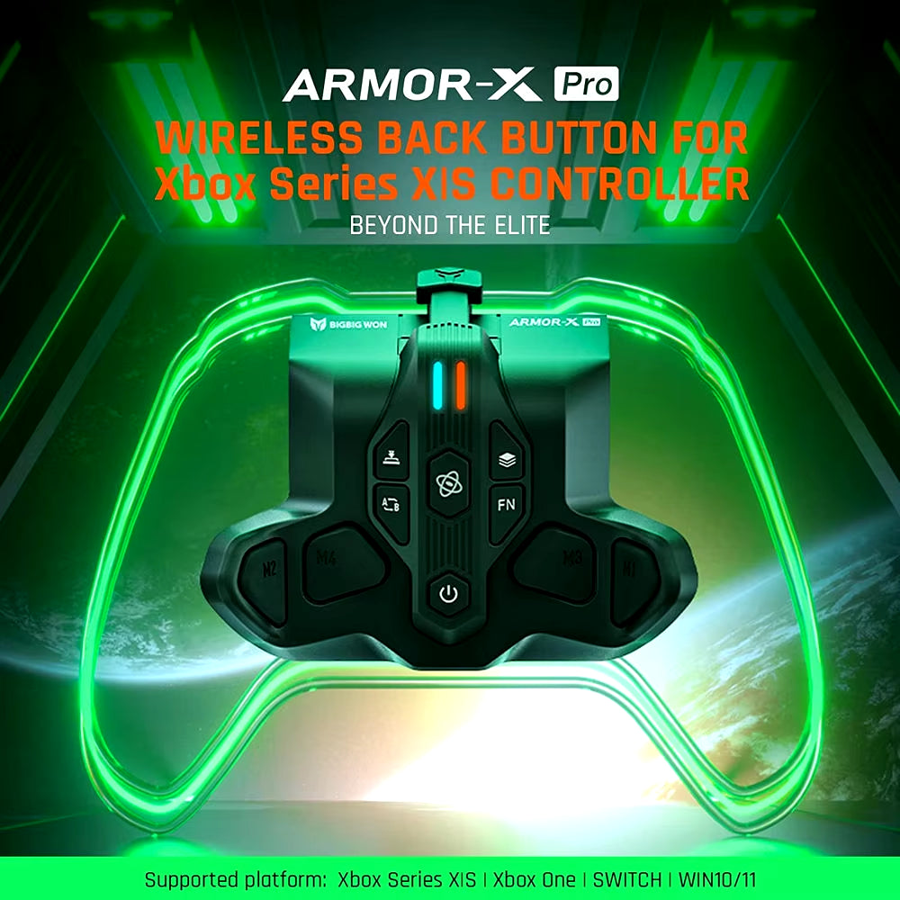 ARMOR-X Pro Rear Paddle Adapter for Xbox Series X/S Controller Back Button Attachment Extension Keys for NS Switch